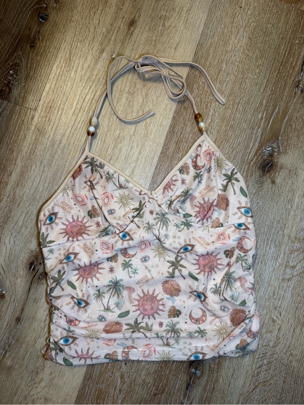 Women’s Printed Halter Tank Top Size
